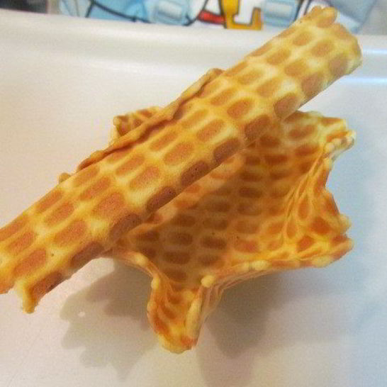 Рецепт сладких вафельных трубочек-корзиночек