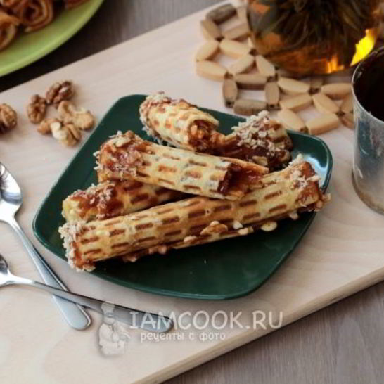 Рецепт трубочек со сгущенкой