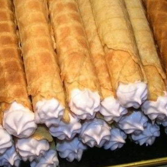 Рецепт вафельных трубочек с кремом