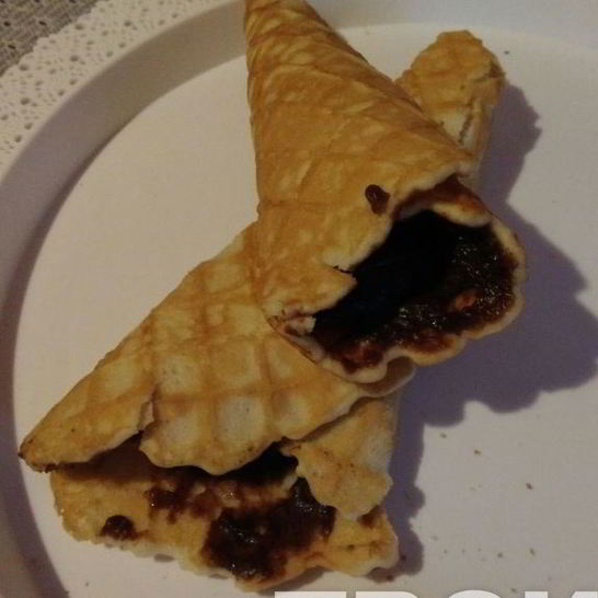 Рецепт вафельных трубочек с заварным кремом