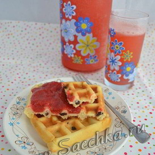 Рецепт венских вафель с изюмом