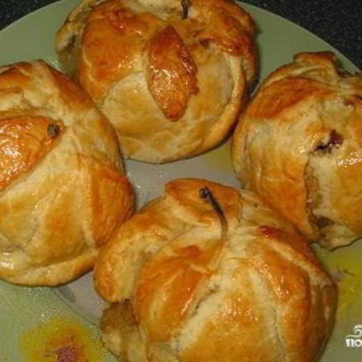 Яблоки в тесте, запеченные в духовке