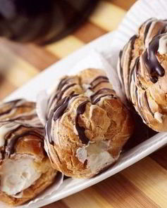 Домашние эклеры с кремом к чаю