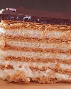 Домашний торт-эклер из печенья