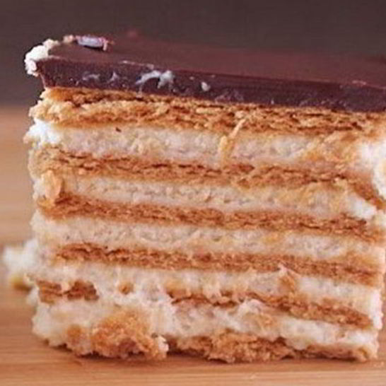 Рецепт домашнего торта-эклера из печенья