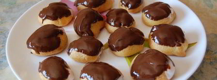 мини-эклеры с клубничным кремом. Шаг 6