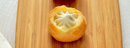 профитроли с семгой и сливочным сыром. Шаг 6