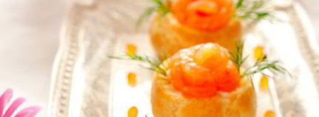 профитроли с семгой и сливочным сыром. Шаг 7