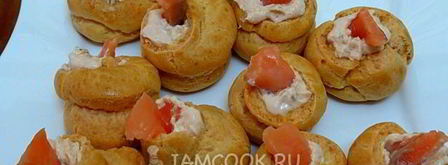 закусочные профитроли с лососем. Шаг 15