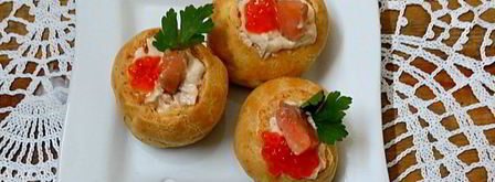 закусочные профитроли с лососем. Шаг 17