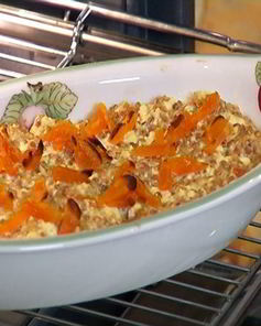 Гречневая запеканка с творогом и курагой