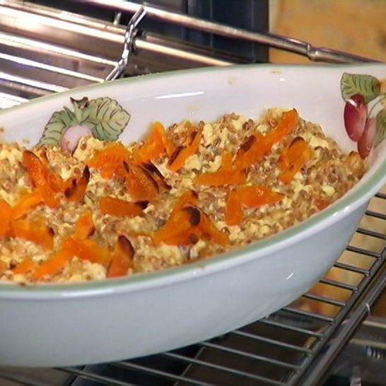 Рецепт гречневой запеканки с творогом и курагой