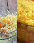 Кабачковая запеканка с курицей и сыром