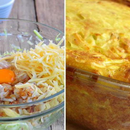 Рецепт кабачковой запеканки с курицей и сыром