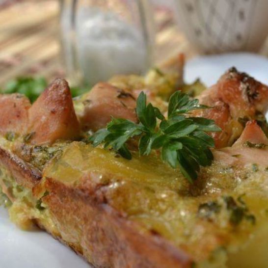 Рецепт картофельной запеканки из куриных грудок