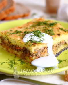 Картофельная запеканка с куриной печенью