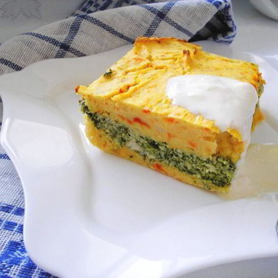 Рецепт картофельной запеканки с курицей и шпинатом