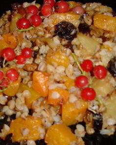 Постная запеканка из тыквы с гречкой