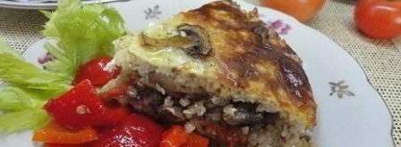 пшеничная запеканка с грибами. Шаг 12