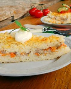 Рисовая запеканка с фаршем