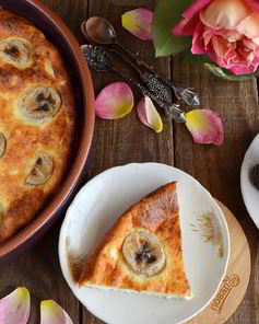 Творожная запеканка с бананами