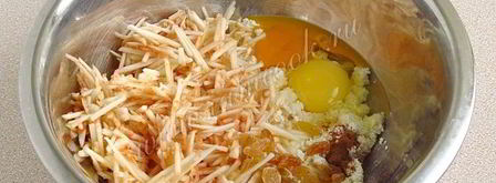 творожно-яблочная запеканка с изюмом. Шаг 5