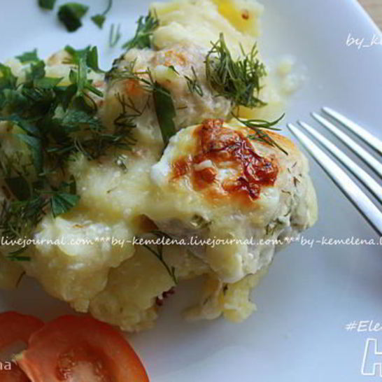 Рецепт запеканки из фрикаделек в молочном соусе