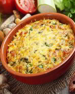 Запеканка из кабачков с грибами