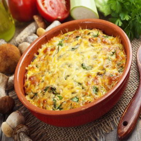 Рецепт запеканки из кабачков с грибами