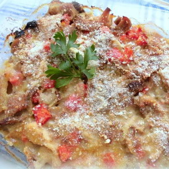 Рецепт запеканки из курицы под белым соусом