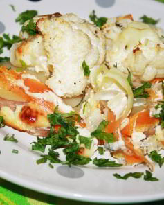 Запеканка из летних овощей с очень вкусной заливкой