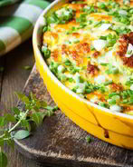 Запеканка из лосося с овощами