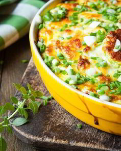 Запеканка из лосося с овощами