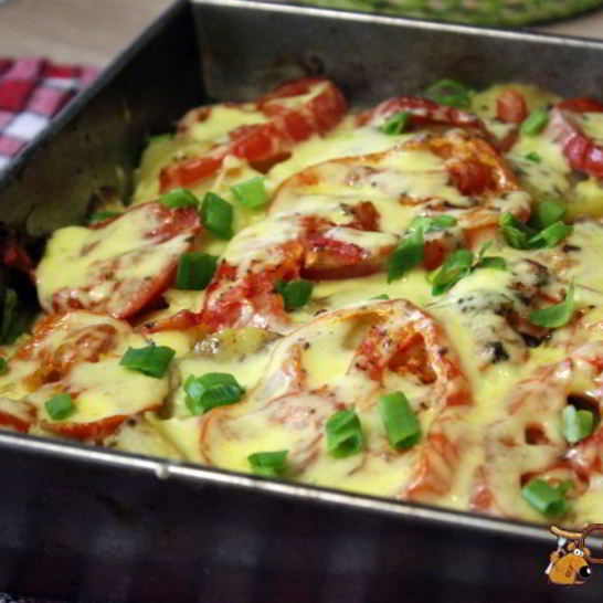 Рецепт запеканки из овощей со свининой