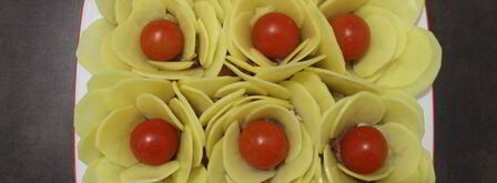 запеканка картофельные розочки. Шаг 7