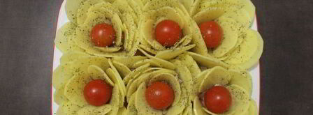 запеканка картофельные розочки. Шаг 8