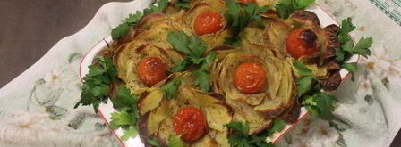 запеканка картофельные розочки. Шаг 9