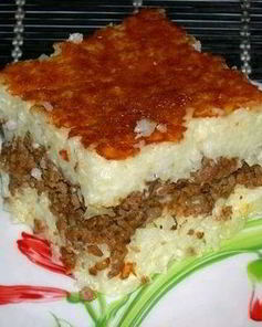 Запеканка рисовая с мясом