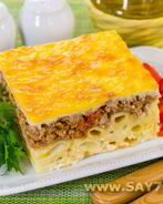 Запеканка с фаршем и макаронами