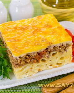 Запеканка с фаршем и макаронами
