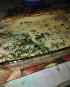 Запеканка со шпинатом в омлете