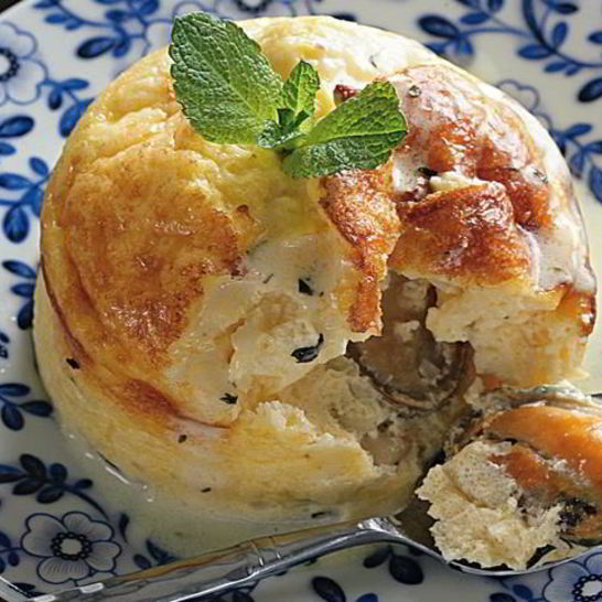 Рецепт запеканок с мидиями и мятой