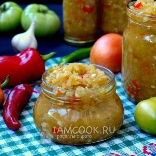 Рецепт аджики иза зеленых помидорова