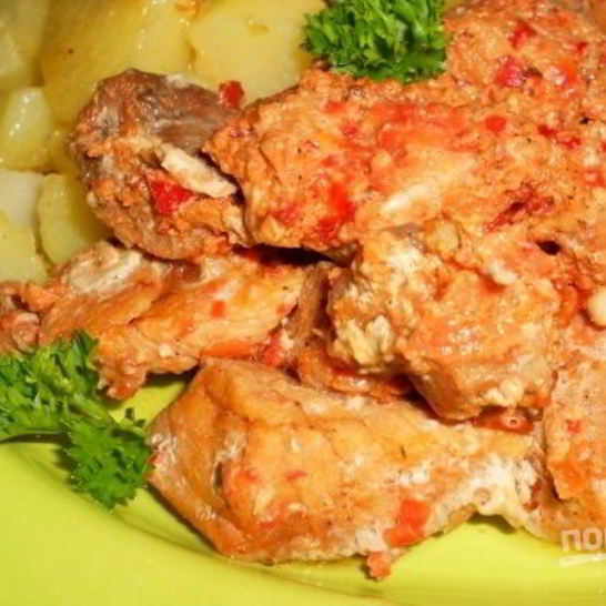 Рецепт свинины, тушенной с аджикой