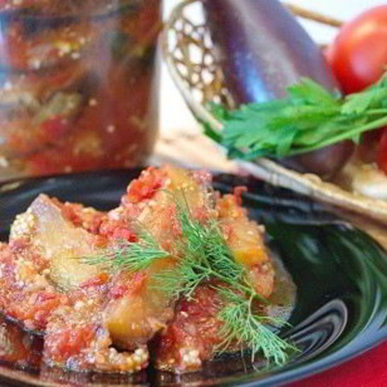 Рецепт баклажанов в томате на зиму