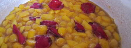 джем из черешни и персиков с лепестками роз. Шаг 5