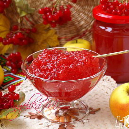 Рецепт джема из яблок и калины