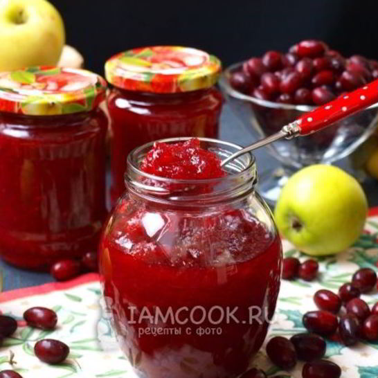 Рецепт джема из яблок и кизила