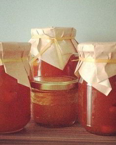 Персиковый джем с миндалем и лимоном