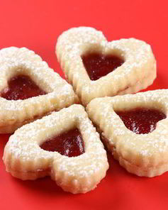 Сердечки с начинкой из джема